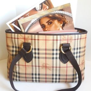 BURBERRY Nova Check Vintage Shoulder Bag Tote 💕